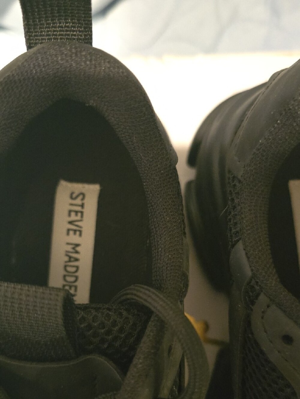 Steve Madden Black Chunky Lace-Up Sneakers - Picture 2 of 5